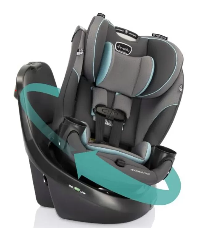 Revolve360 Slim 2-in-1 Rotational Car Seat (Carver Blue)