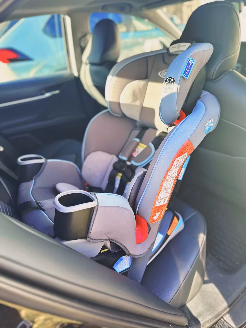 graco car seat inside a car