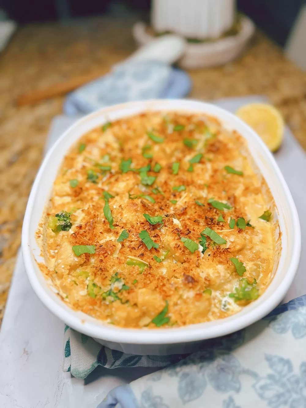 keto chicken alfredo casserole bake