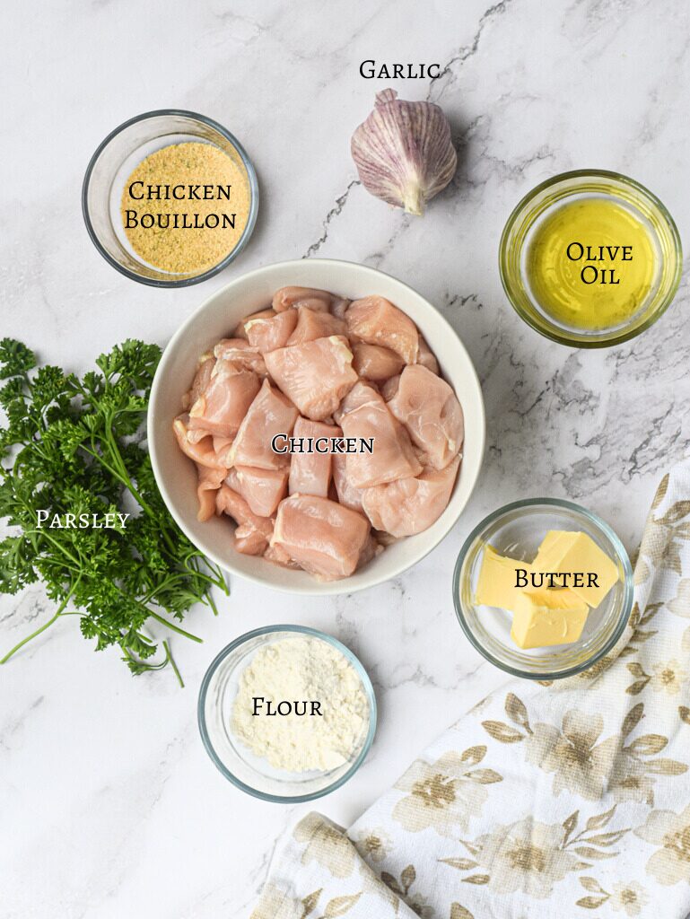 Garlic Butter Chicken Bites ingredients
