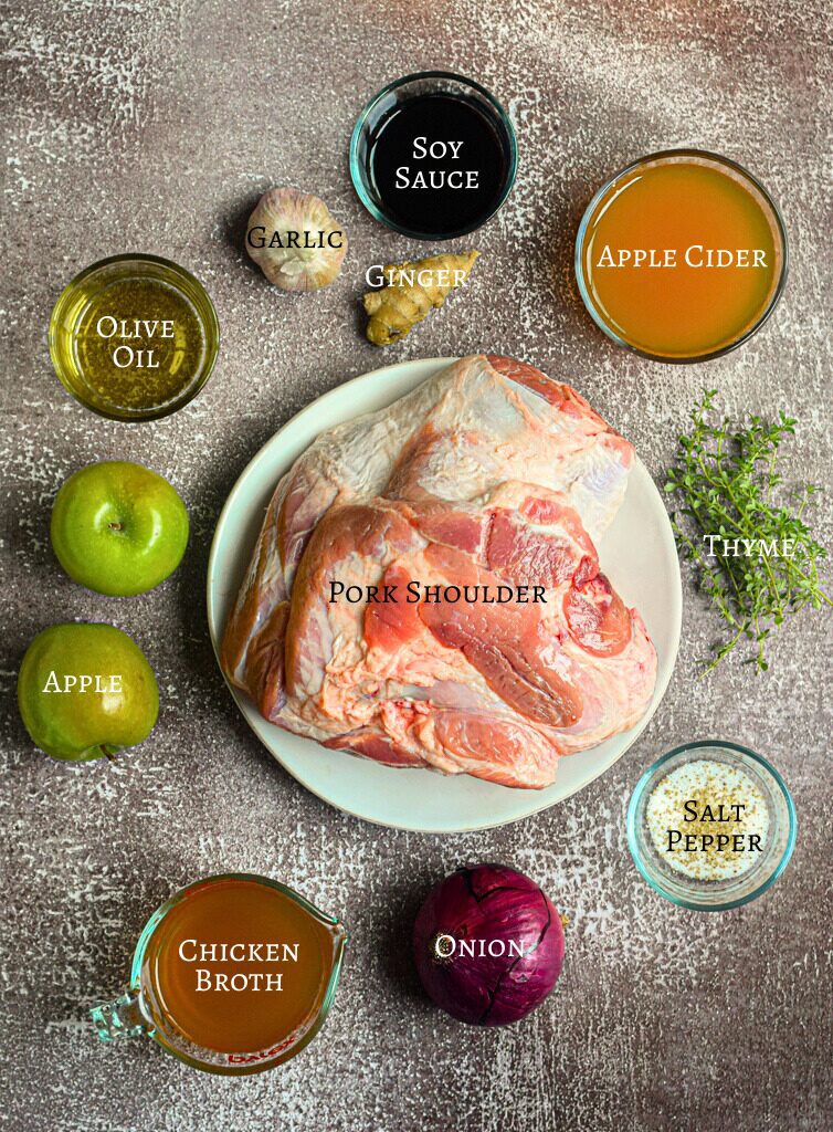 apple cider braised pork shoulder roast ingredients