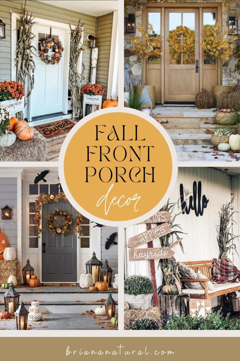 The Best Fall Front Porch Decorating Ideas - Briana Natural